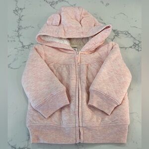 NWOT Simple Joys by Carter’s Light Pink Fleece Lined Zipper Hoodie size 3-6M
